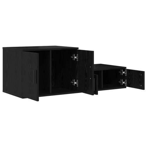 Crni ormar za pohranu 118x41x40 cm od konstruiranog drva Cijena