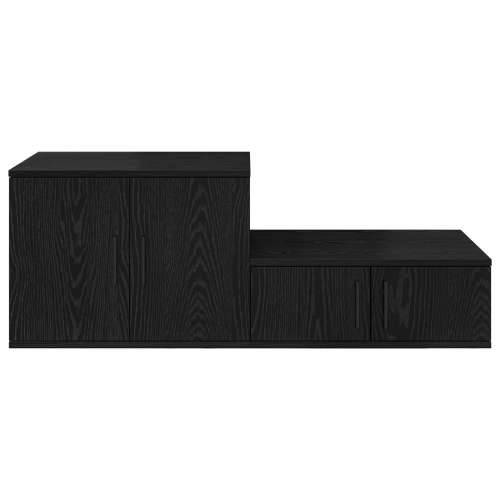 Crni ormar za pohranu 118x41x40 cm od konstruiranog drva Cijena