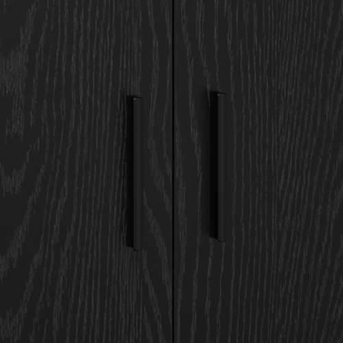 Crni ormar za pohranu 118x41x40 cm od konstruiranog drva Cijena