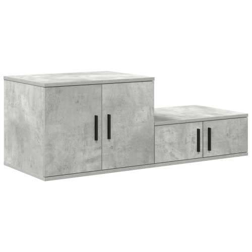 Ormar za pohranu betonske sive boje 108x41x40 cm od inženjerskog drveta Cijena