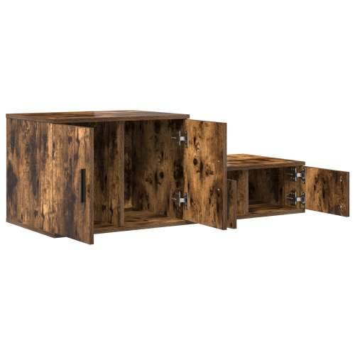 Kabinet za pohranu od dimljenog hrasta 103x41x40 cm, inženjersko drvo Cijena