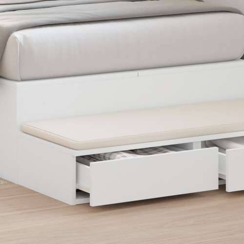 Ladice za krevet Bijela 100x36,5x16,5 cm od drva Cijena