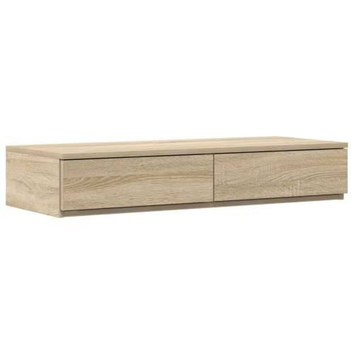 ladice za krevet, Sonoma hrast, 100x36,5x16,5 cm, izrađene od konstruktivnog drveta Cijena