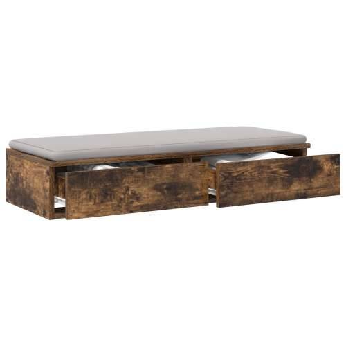 Ladice za krevet od dimljenog hrasta 100x36,5x16,5 cm od konstruiranog drveta Cijena