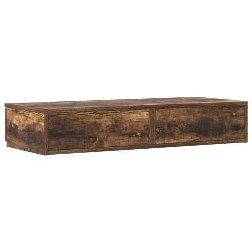 Ladice za krevet od dimljenog hrasta 100x36,5x16,5 cm od konstruiranog drveta Cijena