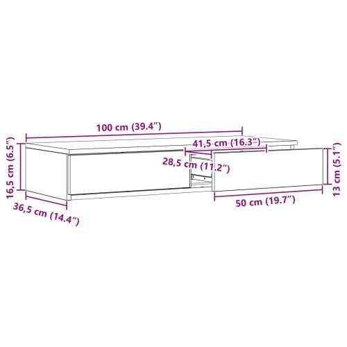 Kockaste ladice od starog drva 100x36,5x16,5 cm inženjersko drvo Cijena