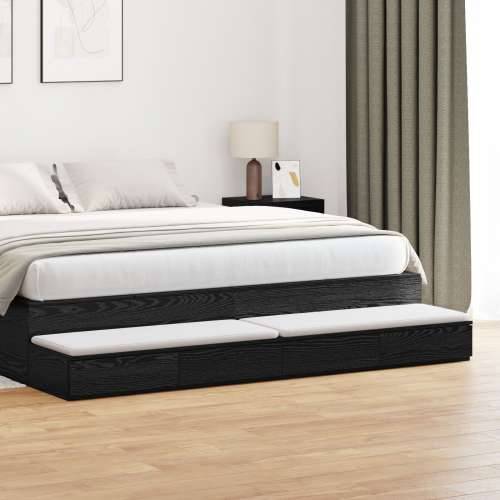 Ladice za krevet crna 200x36,5x16,5 cm konstruirano drvo Cijena