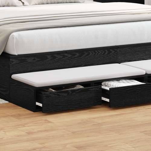 Ladice za krevet crna 200x36,5x16,5 cm konstruirano drvo Cijena