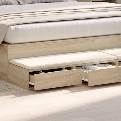 Ladice za krevet Sonoma hrast 200x36,5x16,5 cm Igrajno drvo Cijena