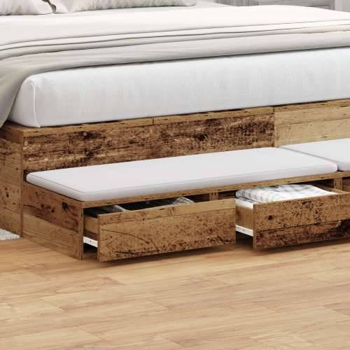 Ladice za krevet Staru drvo 200x36,5x16,5 cm Inženjersko drvo Cijena