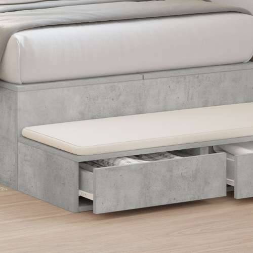 Ladice za krevet Betonska siva 90x36,5x16,5 cm od konstruiranog drva Cijena