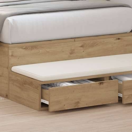 Ladice za krevet Artisan hrast 90x36,5x16,5 cm, izrađene od konstruiranog drva Cijena