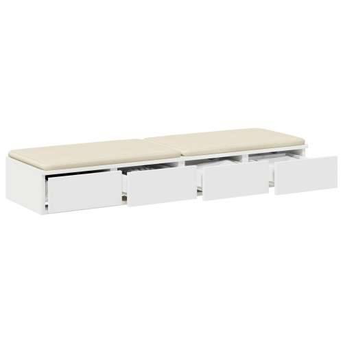 Ladice za krevet Bijela 120x36,5x16,5 cm Izrađeno od iverice Cijena