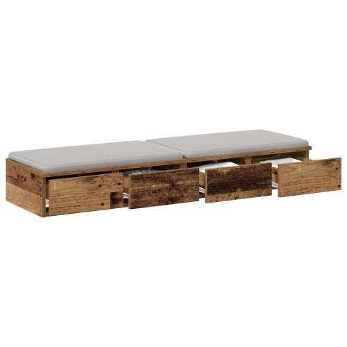 Ladice za krevet Stari drvo 120x36,5x16,5 cm Inženjerski drvo Cijena