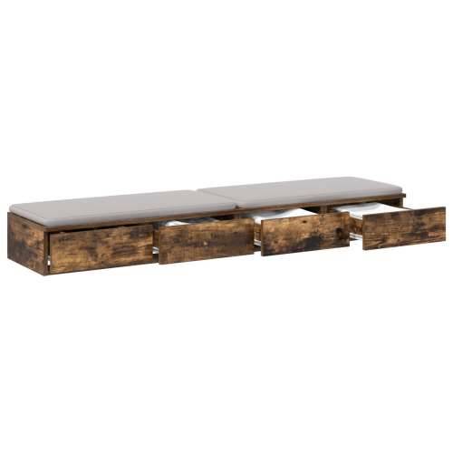Noćni ormarići Dimljeni hrast Masivni hrast 140 x 36.5 x 16.5 cm Cijena