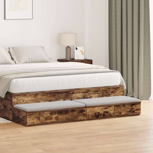 ladice za krevet - dimnjeni hrast 150x36,5x16,5 cm - konstruirano drvo Cijena