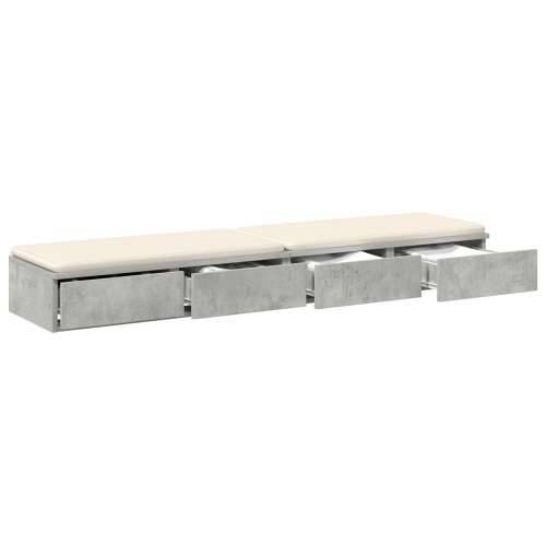 Noćni ormarići Betonski sivi Konstruirano drvo 160 x 36.5 x 16.5 cm Cijena
