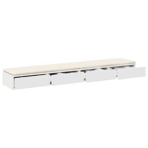 Ladice za krevet bijele boje 180x36,5x16,5 cm od konstruiranog drva Cijena