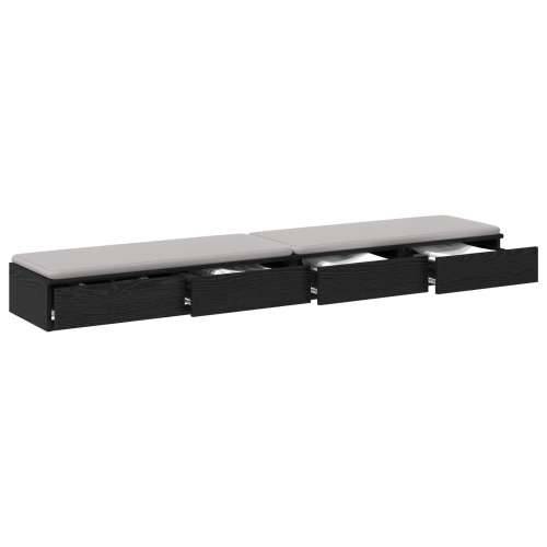Ladice za krevet Crna 180x36,5x16,5 cm od inženjerskog drva Cijena