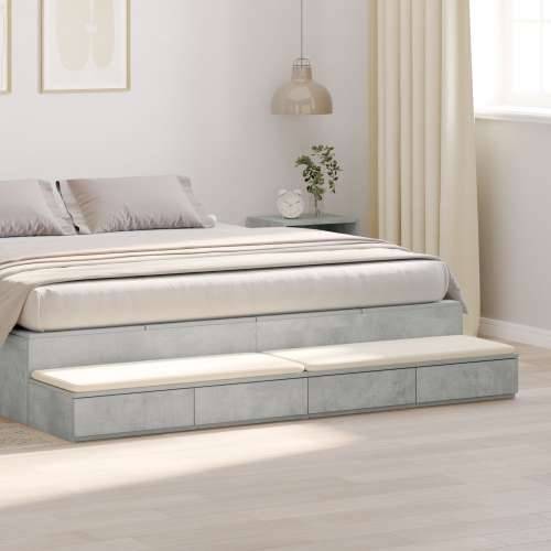 Ladice za Krevet Betonska Siva 180x36,5x16,5 cm Konstruirano drvo Cijena