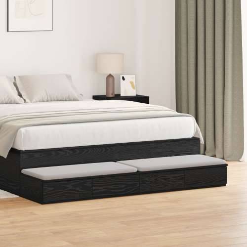 Crne ladice za krevet 135x36,5x16,5 cm od konstruiranog drveta Cijena