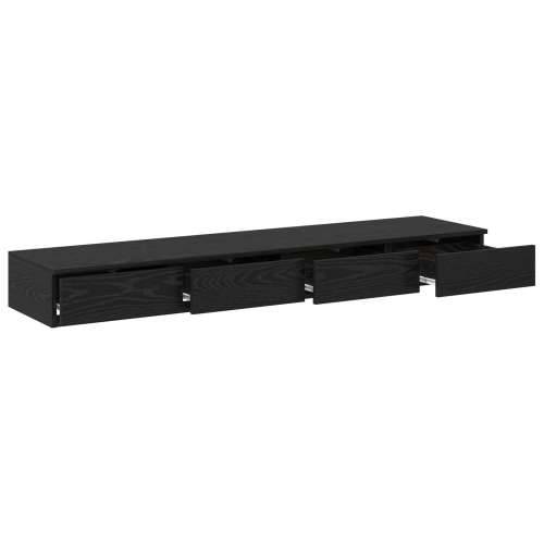 Crne ladice za krevet 135x36,5x16,5 cm od konstruiranog drveta Cijena