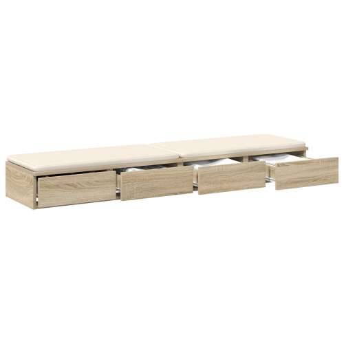 ladice za krevet Sonoma hrast 135x36,5x16,5 cm - proizvedeno od drvenih vlakana Cijena