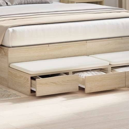 ladice za krevet Sonoma hrast 135x36,5x16,5 cm - proizvedeno od drvenih vlakana Cijena