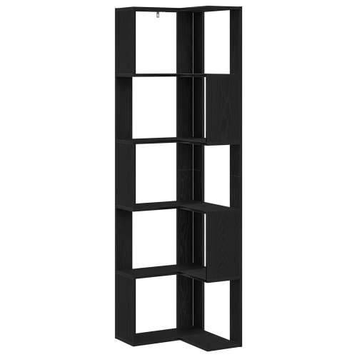 Kutna Polica 5-Tier Crni Orah 50x50x179 cm Drvo Cijena
