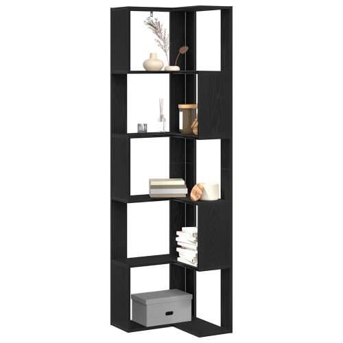 Kutna Polica 5-Tier Crni Orah 50x50x179 cm Drvo Cijena