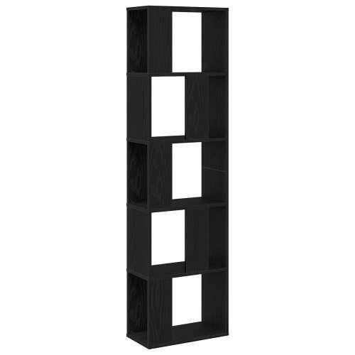 Knjiga 5-nivo Crno Hrast 45x23,5x162,5 cm Konstruirano drvo Cijena
