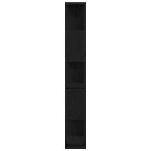 Knjiga 5-nivo Crno Hrast 45x23,5x162,5 cm Konstruirano drvo Cijena