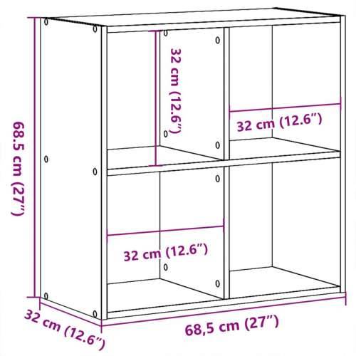 Polica Crni hrast 68,5x32x68,5 cm Konstruirano drvo Cijena