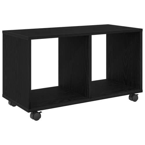 Krajnji stol s kotačima Crna hrast 72x33x42,5 cm Konstruirano drvo Cijena