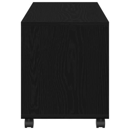 Krajnji stol s kotačima Crna hrast 72x33x42,5 cm Konstruirano drvo Cijena