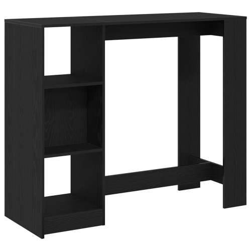 Barski stol s policom Crni hrast 102,5x46x103,5 cm Određeni drvo Cijena