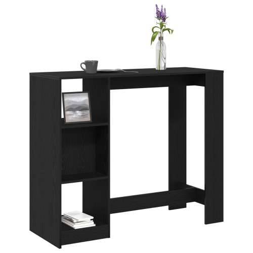 Barski stol s policom Crni hrast 102,5x46x103,5 cm Određeni drvo Cijena