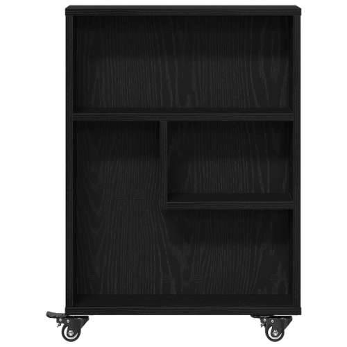 Uski Trolej za Skladištenje Crni Hrast 48x13x68 cm Konstruirano Drvo Cijena