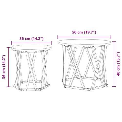 Nesting Side Tables 2 kom Artisan Oak Engineered Wood Cijena