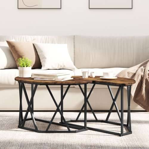 Stolić za kavu Dimljeni hrast 80x80x42 cm Cijena