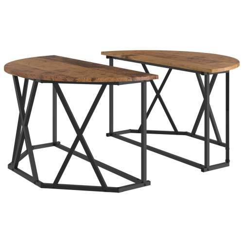 Stolić za kavu od starog drva 80x80x42 cm - Inženjersko drvo Cijena