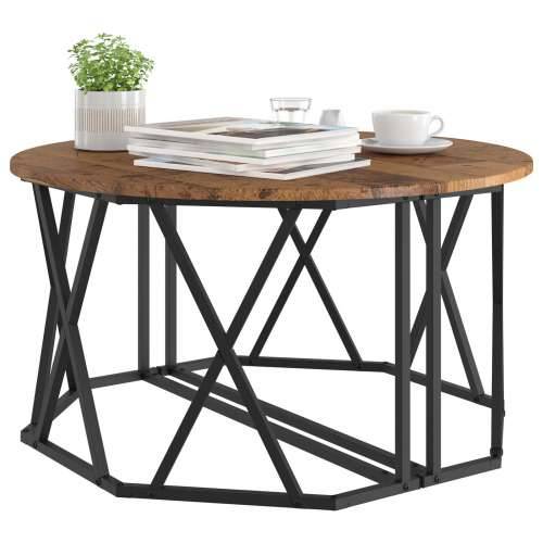 Stolić za kavu od starog drva 80x80x42 cm - Inženjersko drvo Cijena