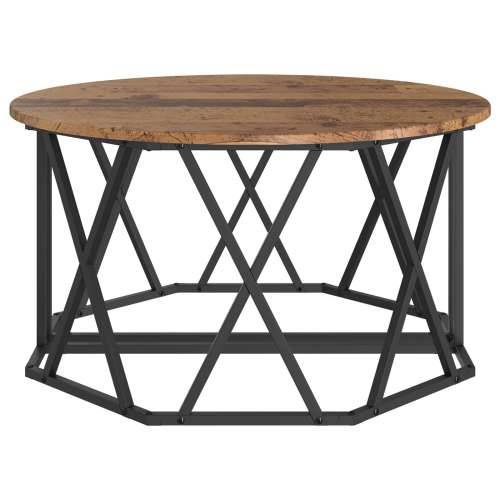 Stolić za kavu od starog drva 80x80x42 cm - Inženjersko drvo Cijena