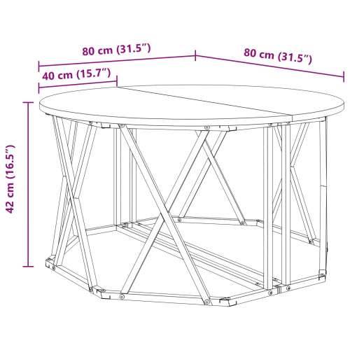 Stolić za kavu od starog drva 80x80x42 cm - Inženjersko drvo Cijena