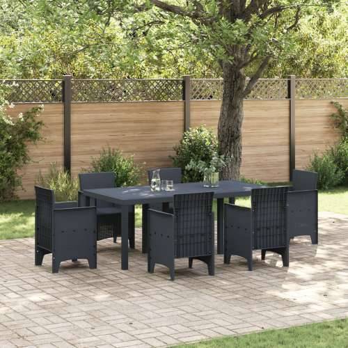 Stol za vrt Antracit 200x100x73 cm Poli Ratan Cijena