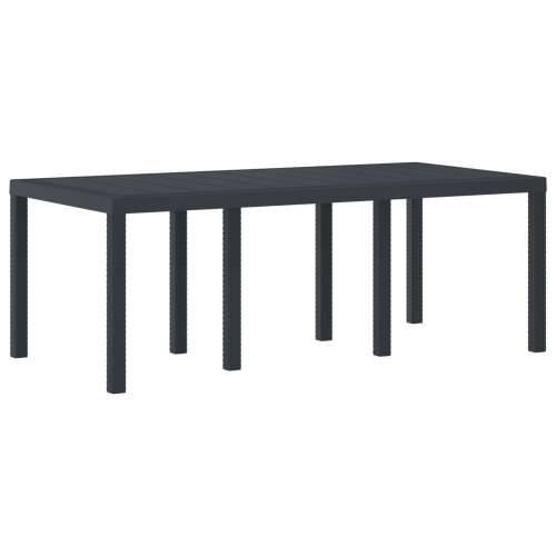 Stol za vrt Antracit 200x100x73 cm Poli Ratan Cijena