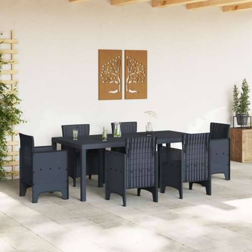Stol za vrt Antracit 200x100x73 cm Poli Ratan Cijena