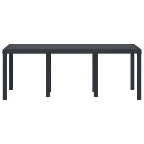 Stol za vrt Antracit 200x100x73 cm Poli Ratan Cijena