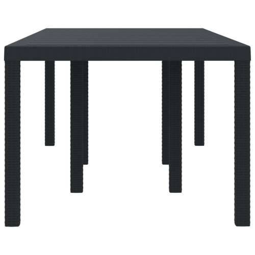 Stol za vrt Antracit 200x100x73 cm Poli Ratan Cijena
