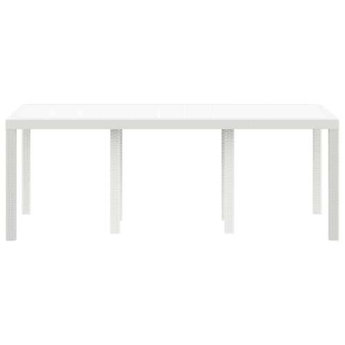 Vrtni Stol Bijeli 200x100x73 cm Poli Ratan Cijena